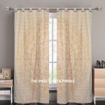 Gold Indie Medallion Curtain Panels Pair