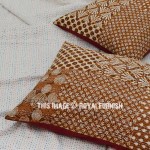 Brown Polka Dots Boho Standard Pillow Case Set of 2