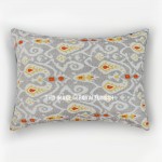 Grey Paisley Print Texture Boho Pillow Shams Set of 2