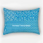 Turquoise Indigo Polka Dots Cotton Pillow Shams Set of 2