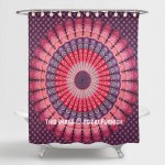 Purple Multi Good Vibes Mandala Shower Curtain