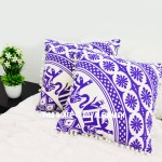 Purple Elephant Circle Mandala Throw Pillow Cover Set of 2