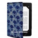 Blue Leaves Printed Kindle Paperwhite Cover for All 2012, 2013, 2015 and 2016 Versions