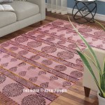 Pink Multi Mandala Cotton Area Rug