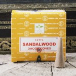 Sandalwood Incense Cone By Satya - 12 Cones with Burning Stand