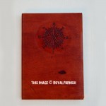 Maroon Compass Leather Journal for Him Her - Travel Notebook Diary