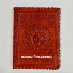 Maroon Semi Precious Stone Leather Journal - Travel Diary Notebook