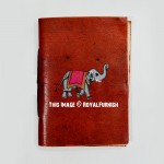 Brown Elephant Design Leather Journal Diary Notebook