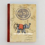 Old Stamp with Elephant Unique Handmade Paper Diary Notebook Journal