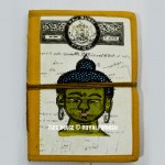 Beige Fabric Buddha Diary Notebook Journal