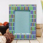 Multi Colored Recycled Paper Tabletop Picture Frame 5X7 Inch