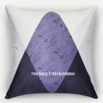 Decorative Multi Geometric Leaf Letter Square Cushion Cover 16X16 Inch