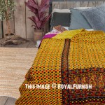 Multi Colorful Indie Kantha Bedding Throw Blanket