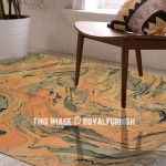 Multi Marble Design Cotton Area Rug 3X5 ft
