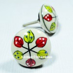 Vintage Colorful Round Ceramic Cabinet Knob Set