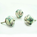 Hand Painted Ceramic Round Cabinet Knob Set
