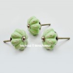 Indie Boho Decorative Round Ceramic Cabinet Knob Set of Two