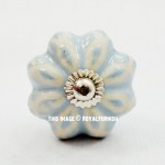 Grey Shabby Chic Decorative Ceramic Cabinet Knobs Set of 2