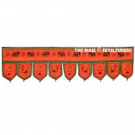 Bohemian Accent Orange Color Indian Toran Door Hanging