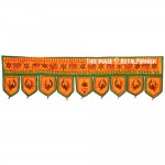 Yellow One-Of-A-Kind Unique Indian Toran Window Door Valance
