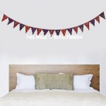 Blue Multi Bohemian Cotton Fabric Bunting for Party Decoration