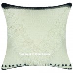White Southwestern Textured Shag Throw Pillow Cover 16X16 Inch