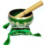 Hand Painted Tibetan Singing Bowl for Sound Therapy and Meditation