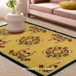 Yellow Tribal Boho Reversible Southwestern Kilim Area Rug 4X6 Ft