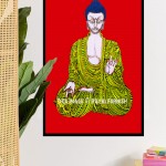 Buddha in Meditation Fabric Poster Tapestry - 30X45 Inch