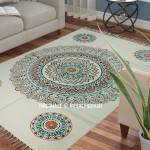 Bohemian Mandala Cotton Area Rug 3 x 5 ft