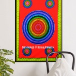 Red & Blue Celtic Medallion Tapestry - Poster Size 30X40 Inch