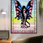 Hand Painted Fairy Angel Butterfly Tapestry - Poster Size 30X40 Inch