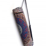 Multicolored Blue Blossom Cotton Mandala Yoga Mat Bag