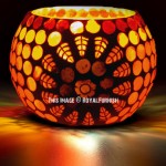 Handmade Mosaic Glass Votive Tea Light Candle Holder - Royal Furnish
