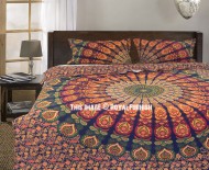 Multi Plum and Bow Devi Mandala Duvet Covers with Set of 2 Pillow Case