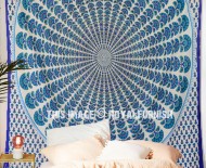 Blue Illusion Hippie Mandala Tapestry