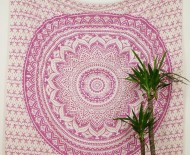 Pink Classic Mandala Hippie Tapestry Wall Hanging Bedspread