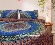 Plum & Bow Magical Medallion Bohochic Mandala Duvet Cover Set with 2 Pillow Covers