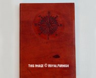 Maroon Compass Leather Journal for Him Her - Travel Notebook Diary