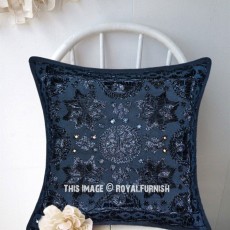 16X16 Decorative and Bohemian Accent Unique Star Embroidered Pillow Cover