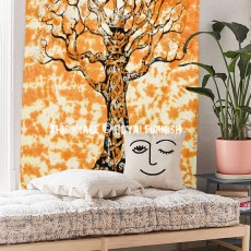Brown Multi Desert Storm Tie Dye Tree Tapestry