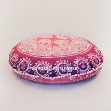 Pink & Purple Boho Culture Round Floor Pillow Cover 32" Inch