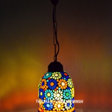 Turkish Mosaic Pendant Light Shade 6X7