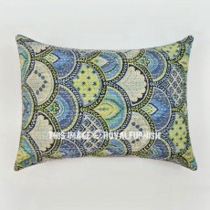 Grey Unique Printed Bohemian Kantha Standard Pillow Sham Set of 2