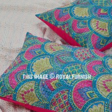 Pink Wave Designer Standard Cotton Pillow Cover Set of 2