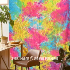 Holi Color Tie Dye Mandala Wall Tapestry