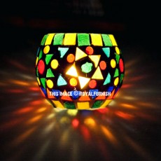 Star Art Work Mosaic Tea Light Candle Holder