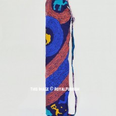 Multi Colorful Boho Camel Printed Medallion Yoga Mat Bag