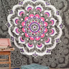 Colorful Marigold Bohemian Mandala Wall Tapestry
