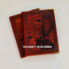Maroon Eagle Leather Journal - Handmade Paper Diary Notebook